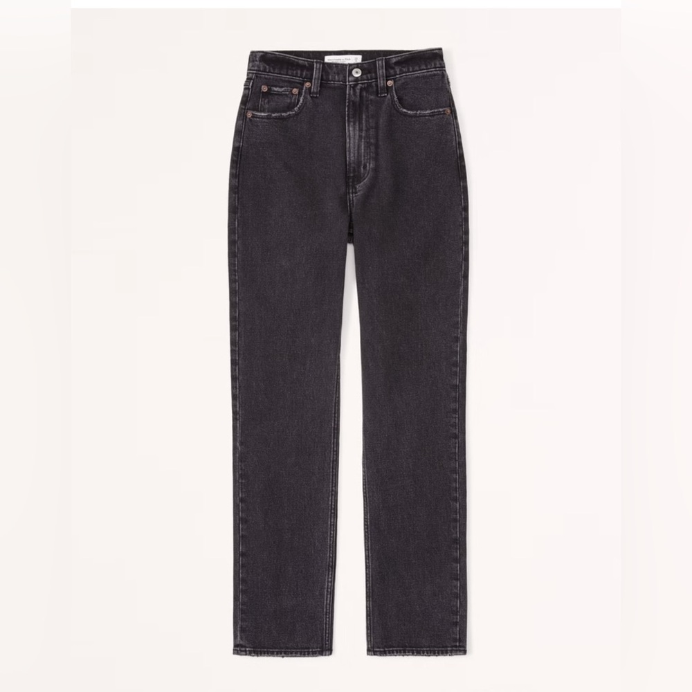 NWT Abercrombie and Fitch Curve Love Ultra High Rise Ankle Straight Jean